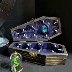 Purple and Black Hand Crafted Mimic Sculpture