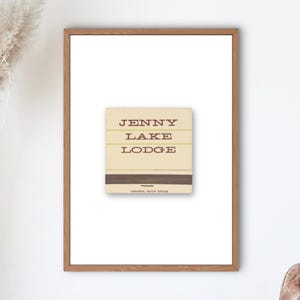 Jenny Lake Lodge Grand Teton National Park - Vintage Streichholzbrief Stil Digital Wall Print