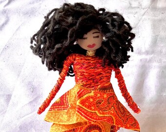 Black Doll, African American Doll, Handmade Doll, Doll Collector, Fabric Doll, Art Doll, Special Occasion Gift, Home Decor