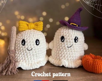 Crochet Pattern Ghosts & Pumpkin | Amigurumi PDF (EN/DE)