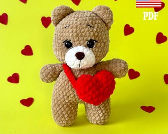 Crochet Valentine Bear Pattern