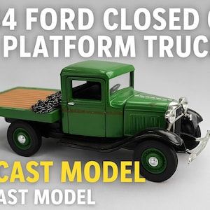 Caminhão de plataforma Ford 1934 fundido – escala 1:24