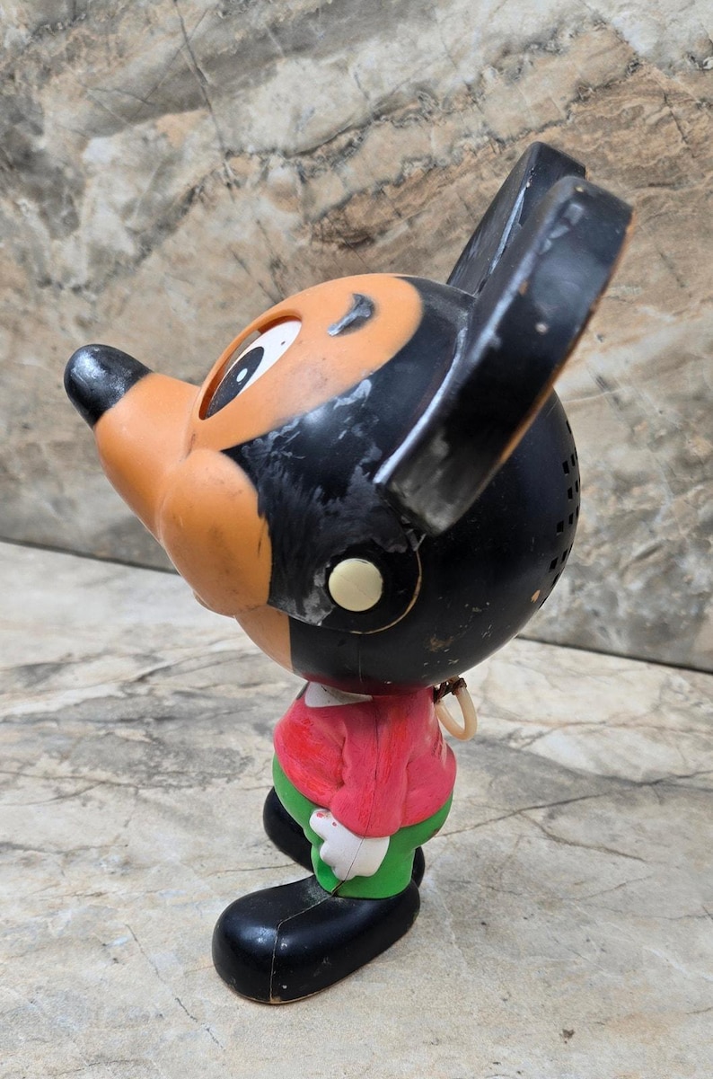 Figura vintage de Mickey Mouse • Juguete coleccionable de mediados de siglo • Decoración de exhibición imagen 3