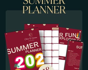 Summer Planner 2025 Printable | Family Fun And Memory Planner | Summer Bucket List, Chore Charts & Weekly Schedules | Instant Download