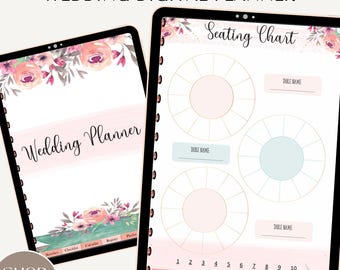 Digital Wedding Planner, Hyperlinked PDF, Bridal Organizer (Instant Download)