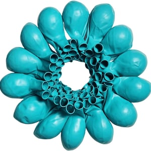 90 Packa Teal Balloons 18 inch Turquoise Latex Big Balloons for Party Decorations