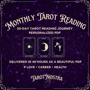 30-Tage personalisierte Tarot-Reise | Tageskarte & Energie Reading PDF | Benutzerdefinierte Einblick für Liebe, Karriere oder Lebensweg Anleitung