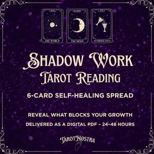 Schattenarbeit Tarot Legung | 6 Karte Selbstheilungszauber | Einblick in innere Blockaden PDF | Emotionales Wachstum & spirituelle Führung