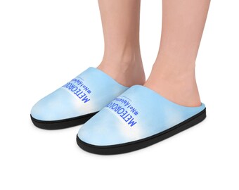 Meteorologist #NotAWeatherGirl Flannel Slippers