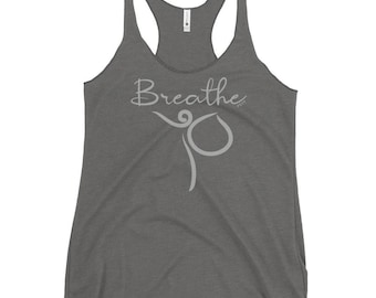 Breathe Inspiration Dance Pose racerback-tanktop