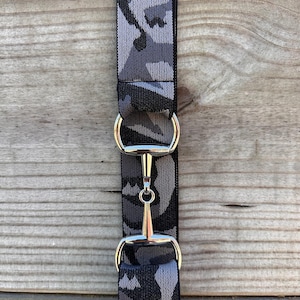 Stylish Equestrian Belt with Snaffle Bit, Equestrian Belt, Equestrian Gifts, Horse Rider Belt, 1.5 inch Adjustable Elastic Equestrian Belts