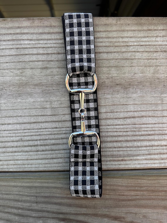 Black Equestrian Belt With Silver Accents | Stretch Riding  display picture 3