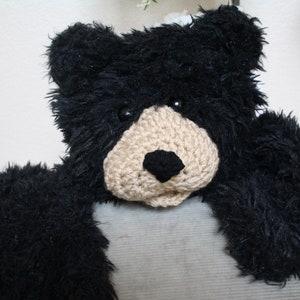 Bear Rug Blanket - Scruffy Black Bear Rug - Faux Fur Playmat or Nursery Accent - Handmade Baby Shower Gift - JoJoBoo Original Design