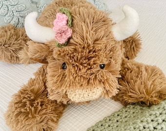 Highland Cow Plush: Soft Stuffed Animal, Southwestern Nursery Decor