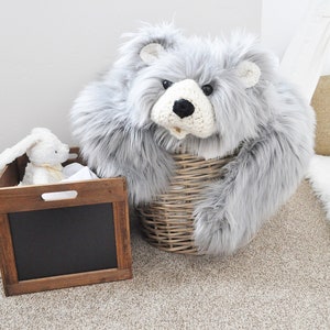 Grey Bear Rug - Small Size - Nursery Decor - by JoJo's Bootique