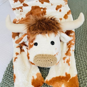 Longhorn Cow Minky Rug: Texas Nursery Decor by JoJo Boo