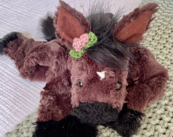 Mini Pony Lovey - Horse Minky Security Blanket - Western Nursery Decor - by JoJo's Bootique