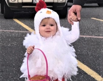 baby chicken costume with feathers