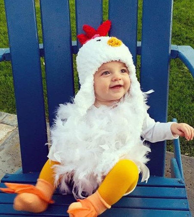 Feathered Baby Chicken Halloween Costume Baby Girl Chick Costume Costume for Baby by JoJo's Bootique image 5