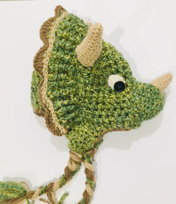Triceratops Hat Crochet Baby Dinosaur 