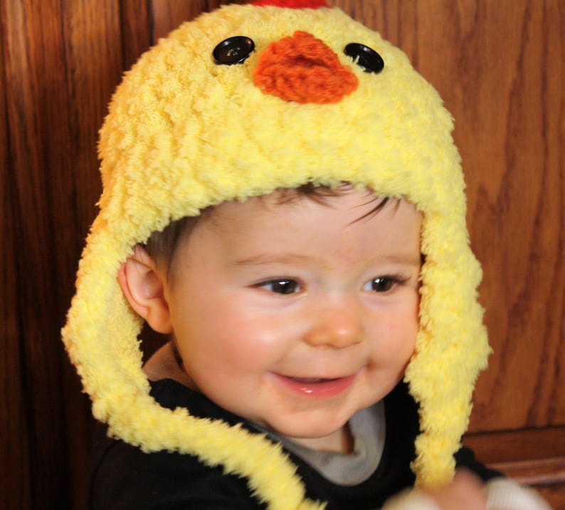 Baby Hat Chicken Hat Baby Hat Baby Chicken Hat Easter Chick Hat Chicken Hat Soft Baby Costume Hat by JoJosBootique image 8