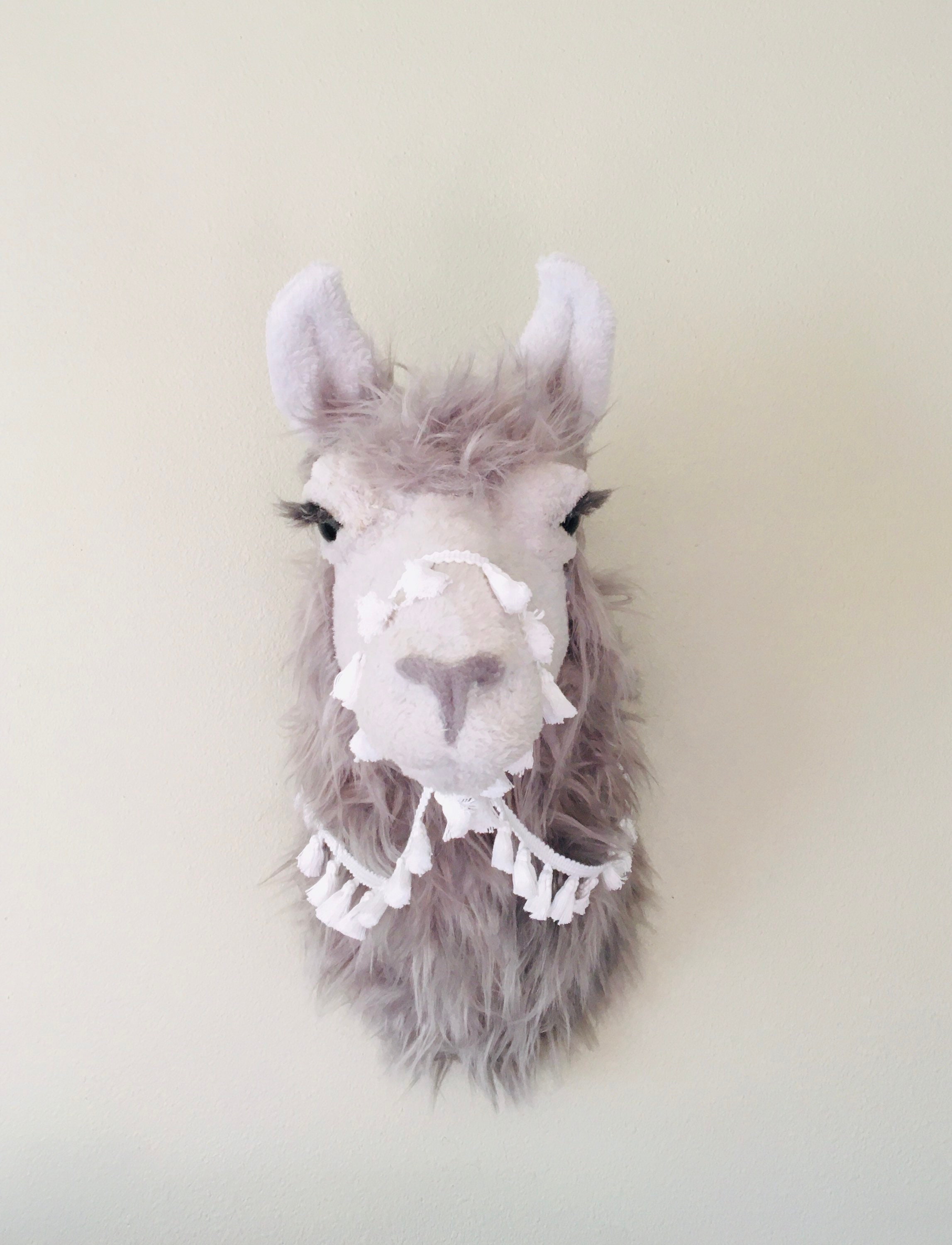 Stuffed llama head sale
