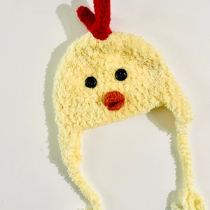 Crocheted Baby Chick Hat: Soft Yellow Chicken Costume