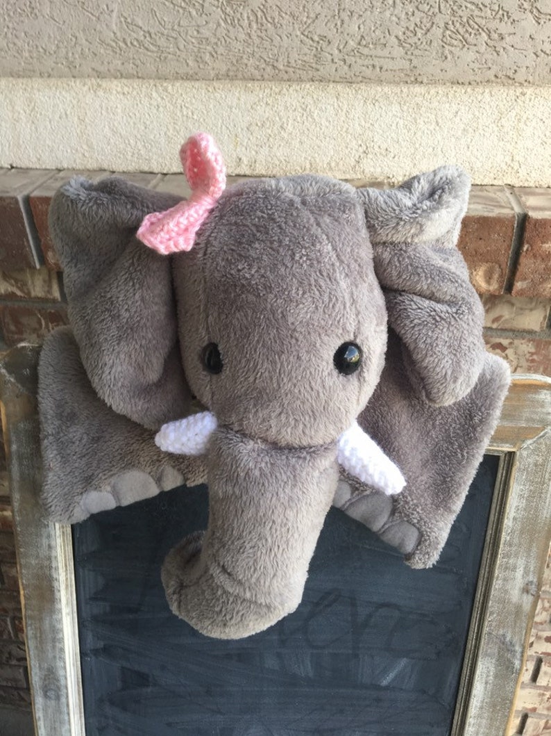 Girl Nursery Elephant Rug Gray Plush Baby 50