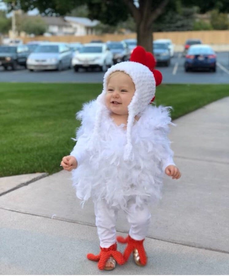Big Comb Baby Chicken Costume Hat - Halloween Chick Costume - Chicken Costume Accessory Hat - Girl Halloween Costume - by Jojo's Bootique