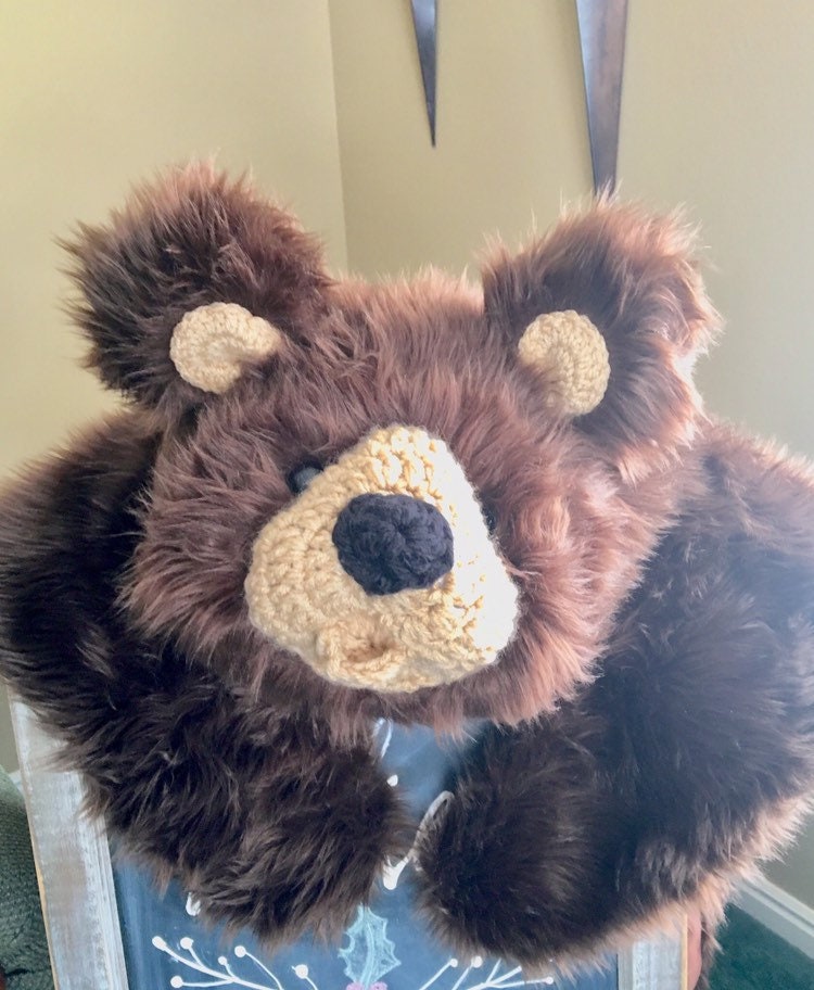 Original Grumpy Bear Rug Brown Grizzly Bear Rug - Faux Fur Nursery Decor - by Jojo's Bootique - Etsy