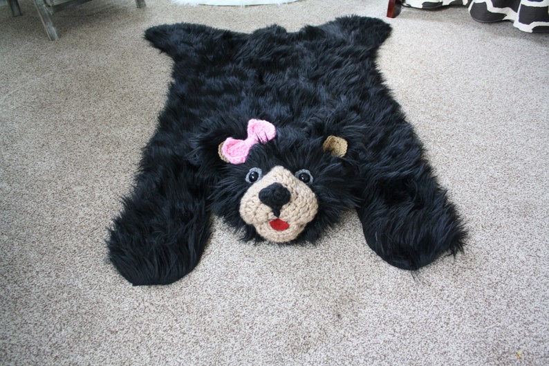 Small Faux Bear Rug Brown Woodland Nursery Decor Fur Etsy