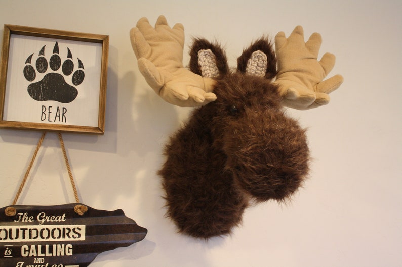 stuffed moose head