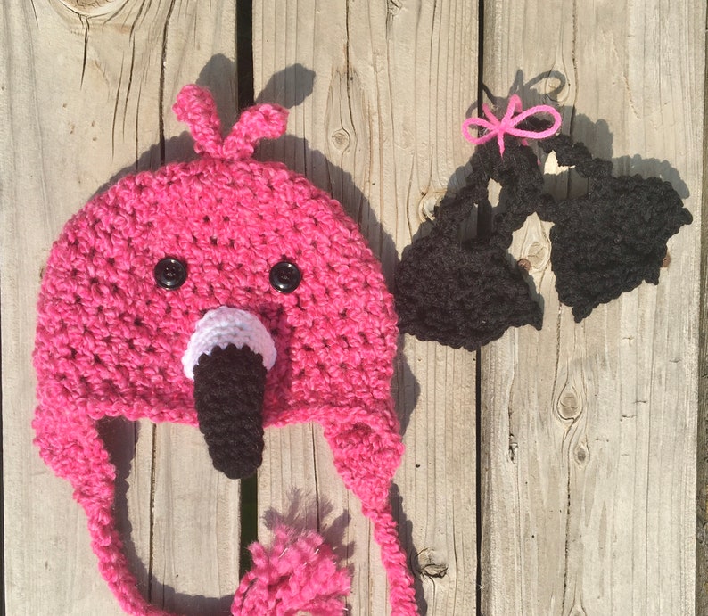 Flamingo Costume Hat Baby Flamingo Hat Halloween Feathered Etsy