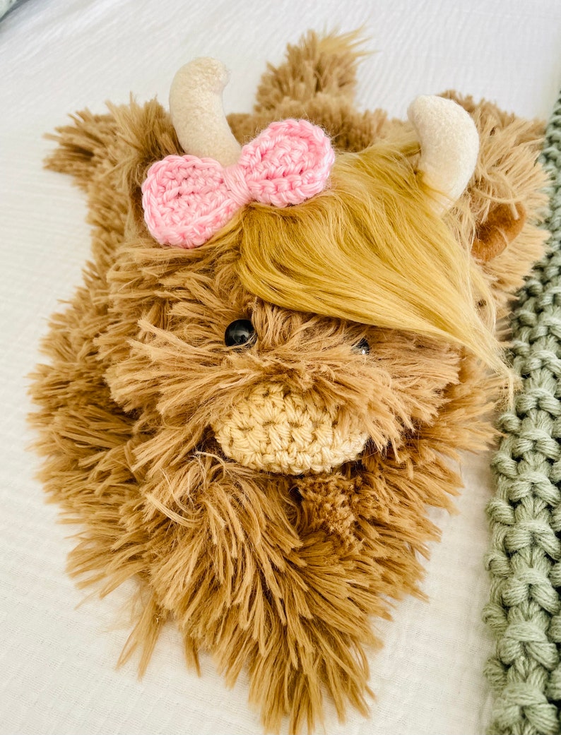 Highland Cow Lovey Baby Southwest Nursery Bison Rug Baby Shower Gift Girl Gift by JoJo's Bootique image 10