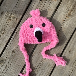 Crocheted Baby Flamingo Hat: Halloween Costume, Photo Prop