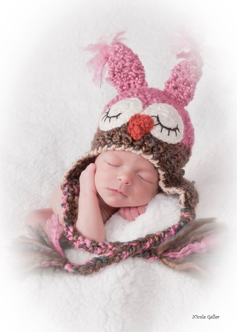 Baby Hats Sleepy Owl Hat baby Owl Hat for Baby Newborn Hat - Etsy