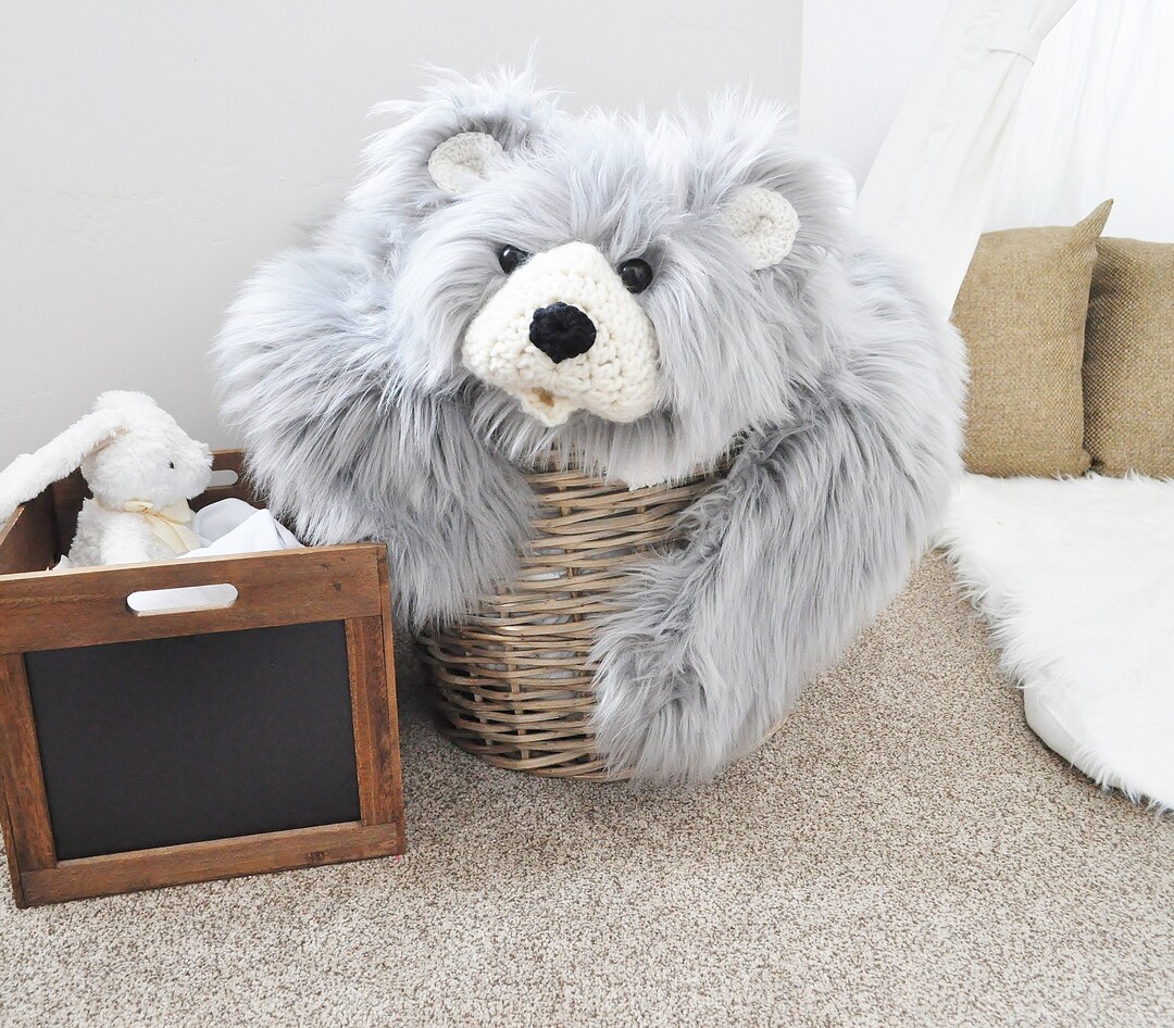 Grey Bear Rug Small Size Nursery Decor by Jojo's Etsy