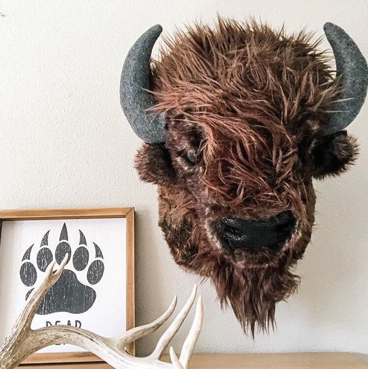 Taxidermy Magnet and Wall Hook - Black Buffalo - Gent Supply Co.