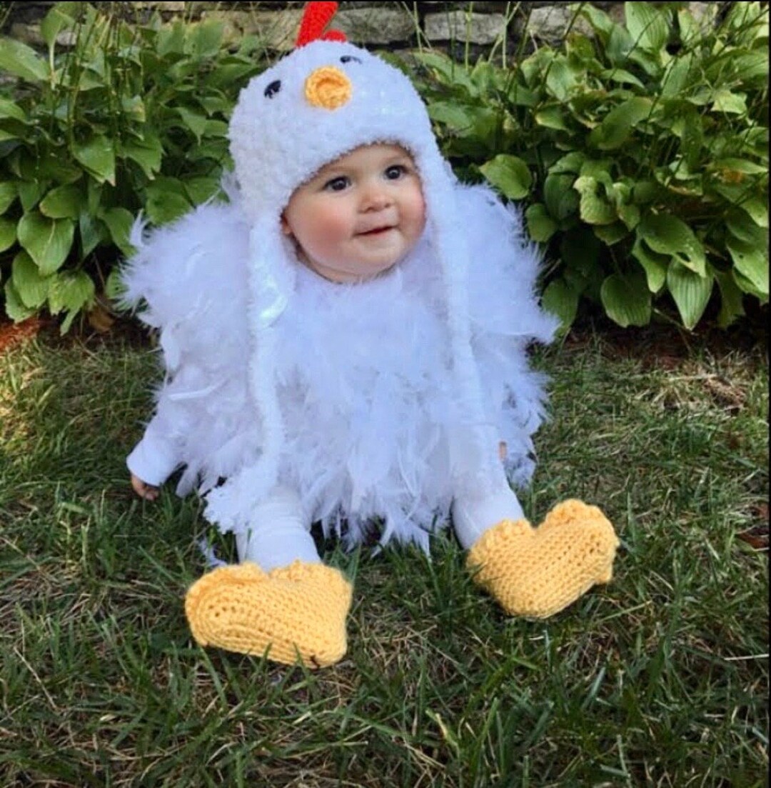 Chicken Costume Baby Costume Feathered Halloween Costume Etsy