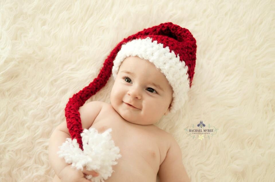 Santa Hat Baby Santa Hat Newborn Cute and Soft Earflap Etsy