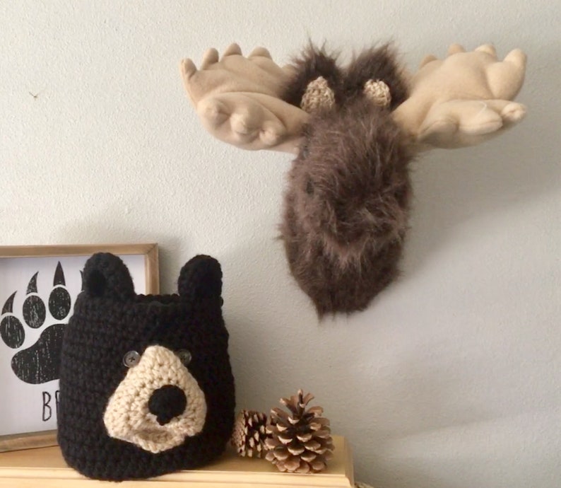 Moose Head Nursery Decor Wall Mount Plush Faux Taxidermy Etsy