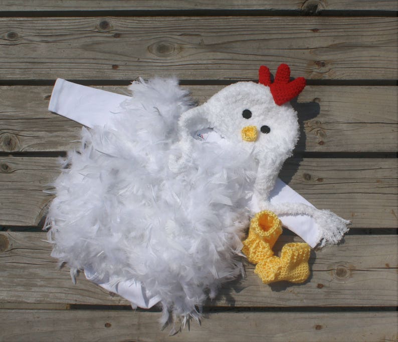 Baby Hat Chicken Hat Baby Hat Baby Chicken Hat Easter Chick Hat Chicken Hat Soft Baby Costume Hat by JoJosBootique image 4