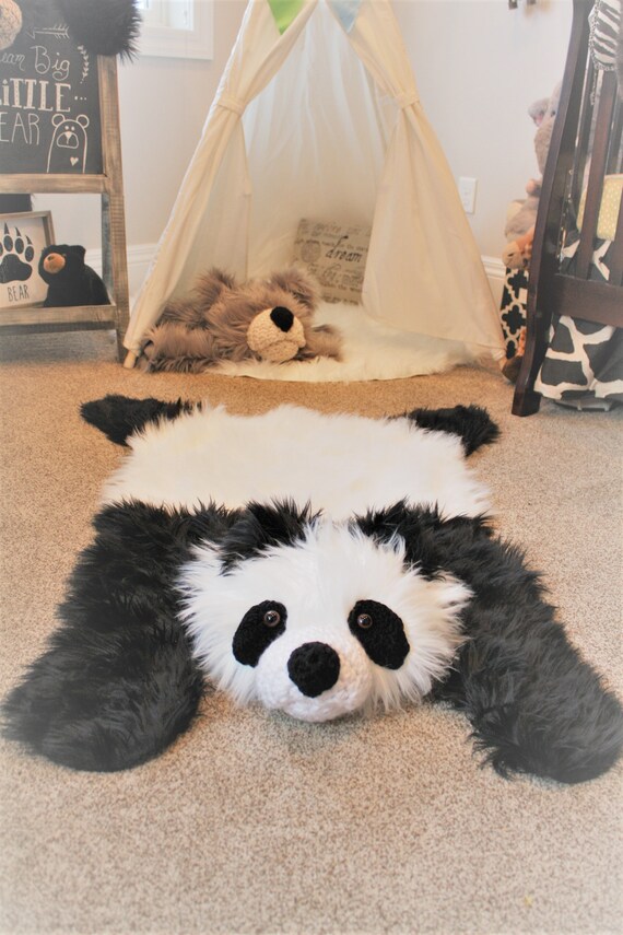 Panda Teppich Panda Kinderzimmer Dekor Bereit Zu Versenden Etsy