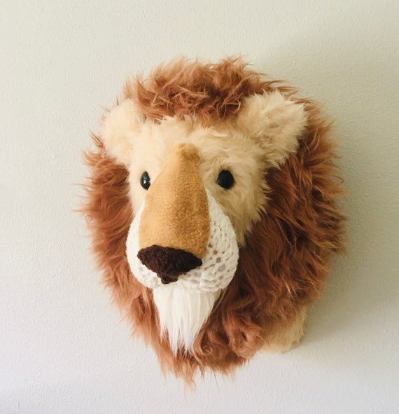 stuffed lion head