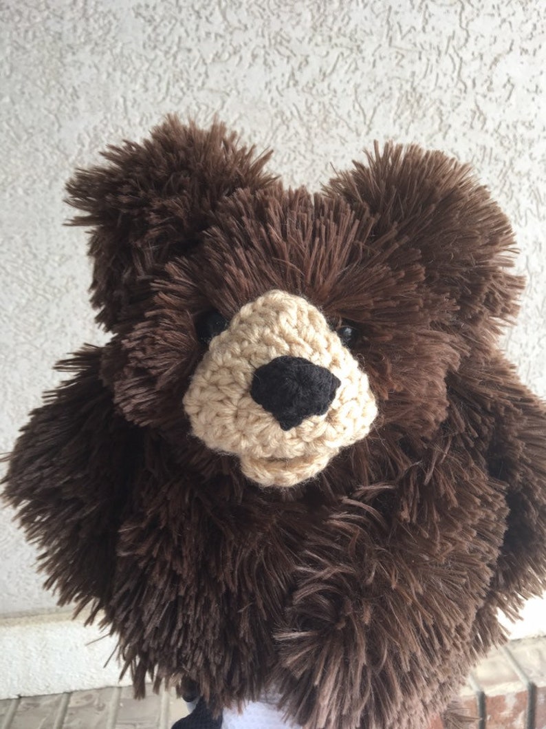 Brown Bear Plush Lovey Woodland Soft Bear Blanket Rustic Etsy