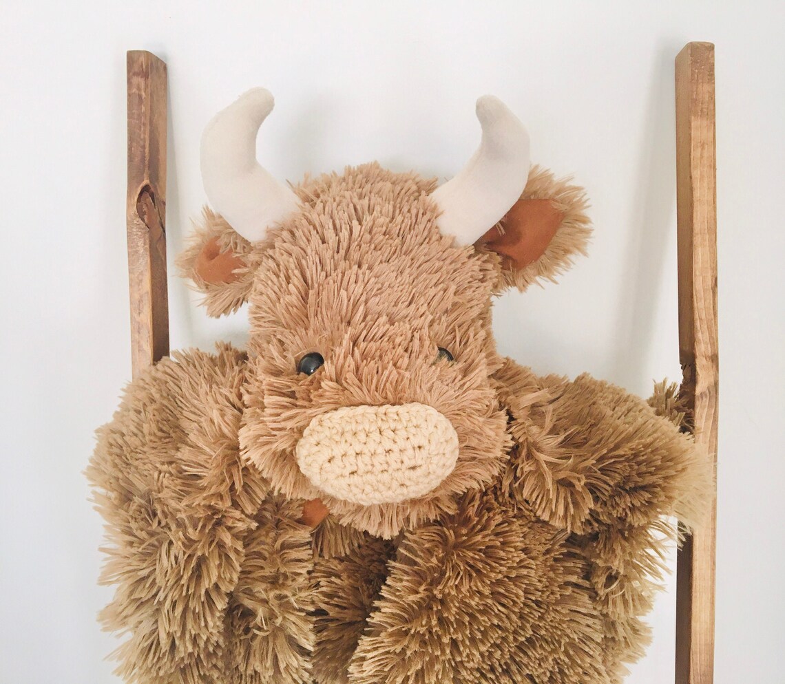 Small Highland Cow Rug Baby Southwestern Nursery Bison Gift Etsy