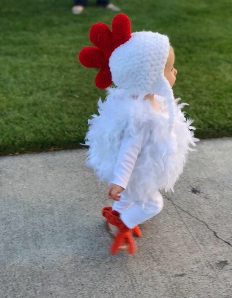 Big Comb Feathered Chicken Baby Costume Chick Halloween Etsy