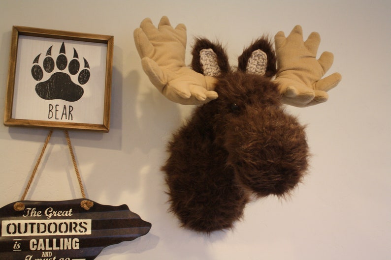 stuffed moose head