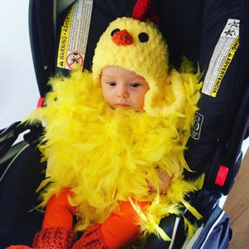 Yellow Chicken Costume Baby Chick Halloween Feathered - Etsy