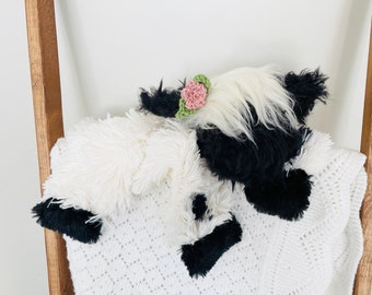 Mini Lamb Lovey - Valais Black Nosed Sheep Lovey - by JoJo Boo